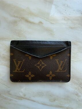 Louis Vuitton Monogram Slim Card Case in Brown and Gold